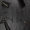 9715000509 Flip Cover 05 - Table top dual conference lid, flush mounted, L300 mm, black, Colour: Black, 3 image