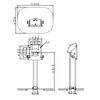 PTA 3105 Table Stand, 27.5cm, Black, Aluminium (Pole)/Steel (Baseplate) with Foot Plate/Pole/Baseplate, 4 image