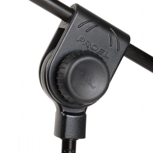 PRO100BK Professional microphone stand with fixed upper joint and tripod base, Matt black colour, 2 image