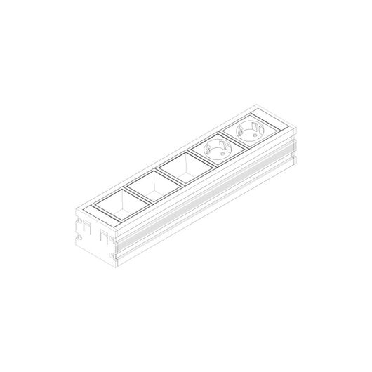 UPD base WN-2P-3E PU1 series modular power supply with 1 outlet and the ability to install 2 modular units