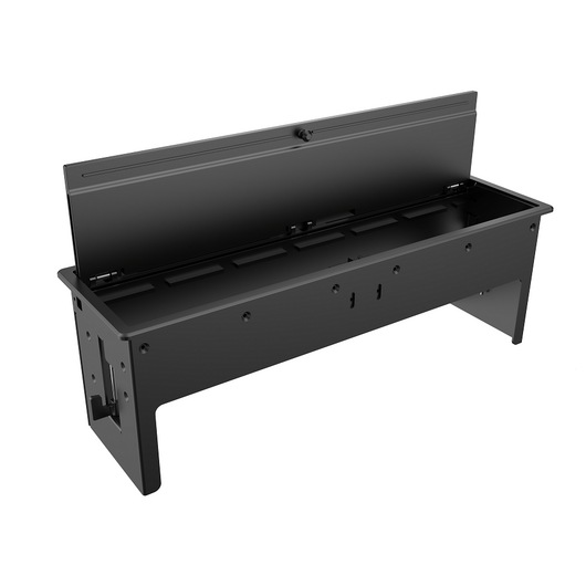 T-IN6-REC2(B) 6-module tabletop connectivity box with a lid, Plus series, Black, Number of Modules: 6, Series: Plus