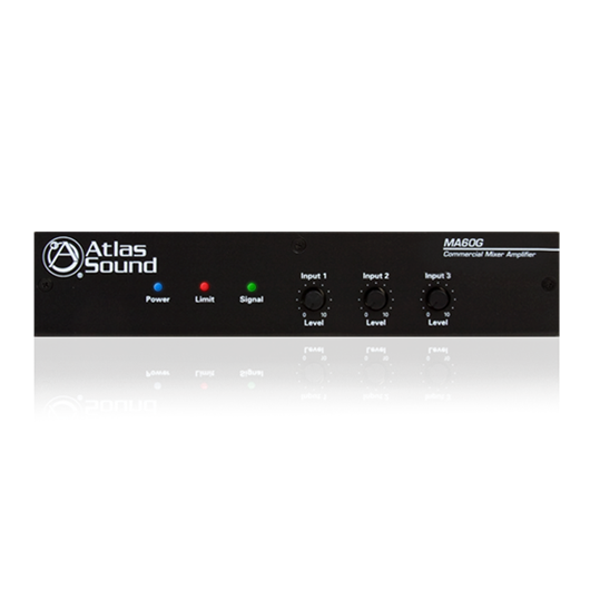 MA60G 3-Input, 60-Watt Mixer Amplifier with Global Power Supply