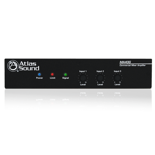 MA40G 3-Input, 40-Watt Mixer Amplifier with Global Power Supply