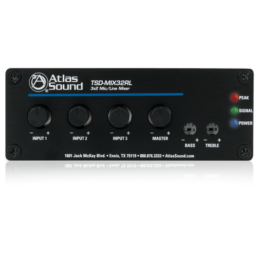 TSD-MIX32RL 3x2 Stereo Line Mixer with Remote Level