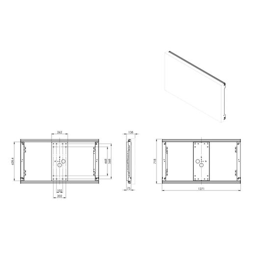POW 1602 Outdoor Wall Mount, 71.8cm, Black, 3 image