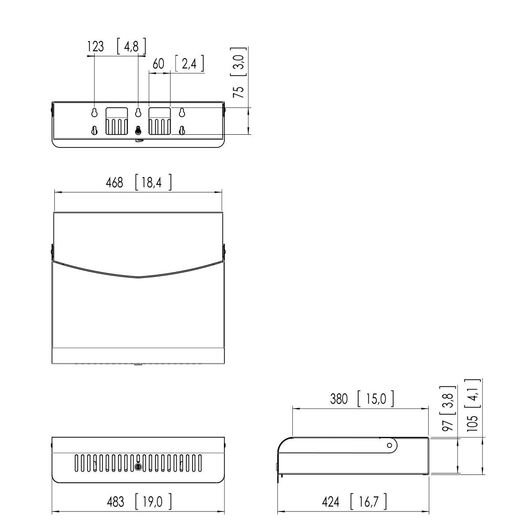 PFA 9112  Small Locking Cabinet, Silver, For Video Conferencing Use/Player/Laptop/PC, 3 image