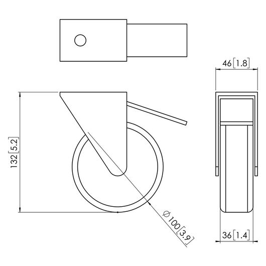 PFA 9114  Heavy Duty Wheels, Silver, For PFT85xx Trolley Frame/PFT2520 Trolley, 2 image
