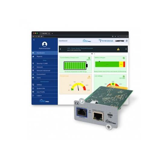 3000L-01 SNMP network card for UPS (2 kVA, 3 kVA, 6 kVA, 10 kVA) to access UI and internet