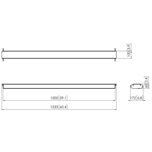 PFA 9130 Video Wall Cross Bar 150cm, Black, For PFT 8920/PFF 7920, 4 image